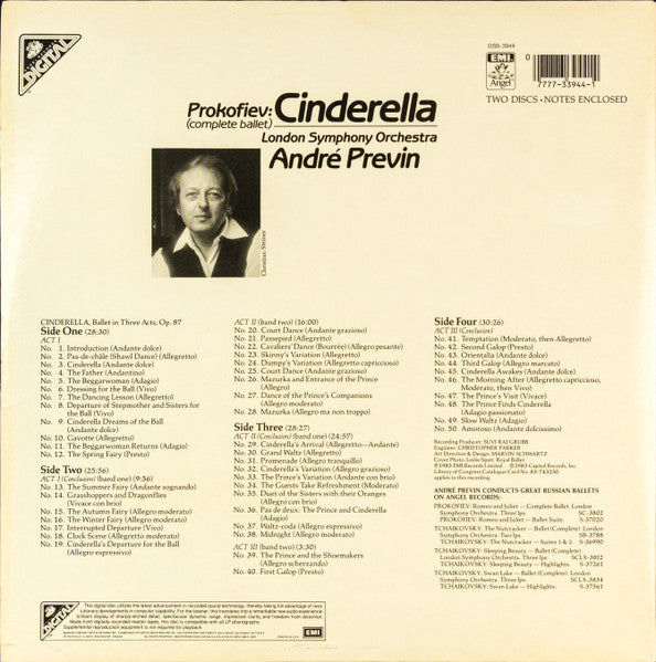 Sergei Prokofiev - André Previn, London Symphony Orchestra : Cinderella (2xLP, Album)