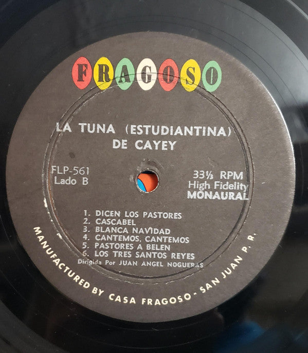 La Tuna Estudiantina De Cayey : La Tuna Estudiantina De Cayey (LP, Album, Mono)