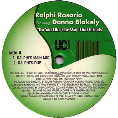 Ralphi Rosario Featuring Donna Blakely : Do You Like The Way That It Feels (2x12")