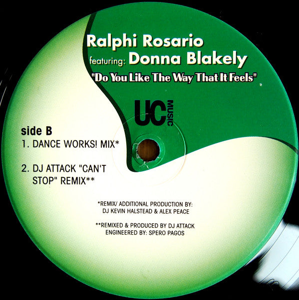 Ralphi Rosario Featuring Donna Blakely : Do You Like The Way That It Feels (2x12")