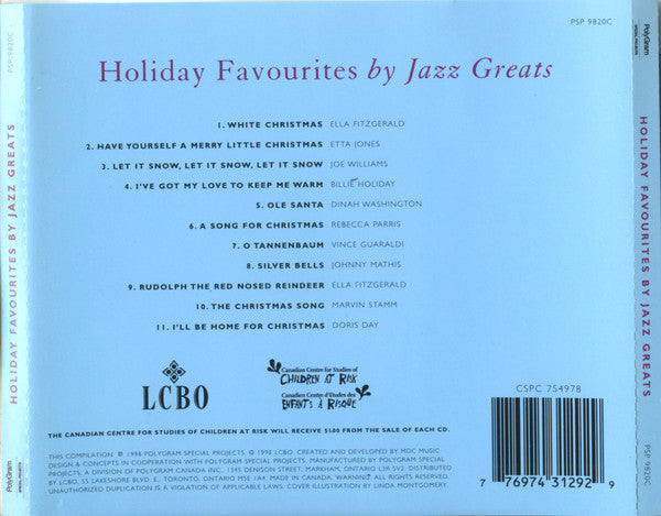 Various : Holiday Favourites by Jazz Greats (CD, Comp)