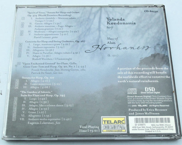 Hovhaness* – Yolanda Kondonassis : Music Of Alan Hovhaness (CD, Album, Club, DSD)