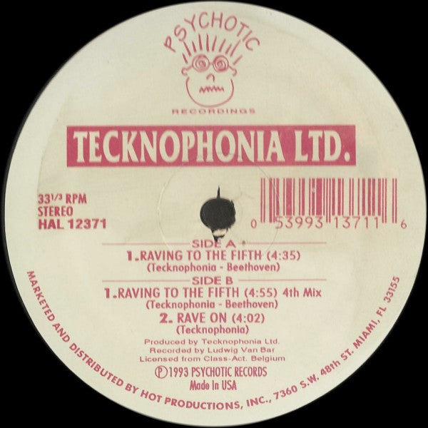 Tecknophonia Ltd. : Raving To The Fifth (12")