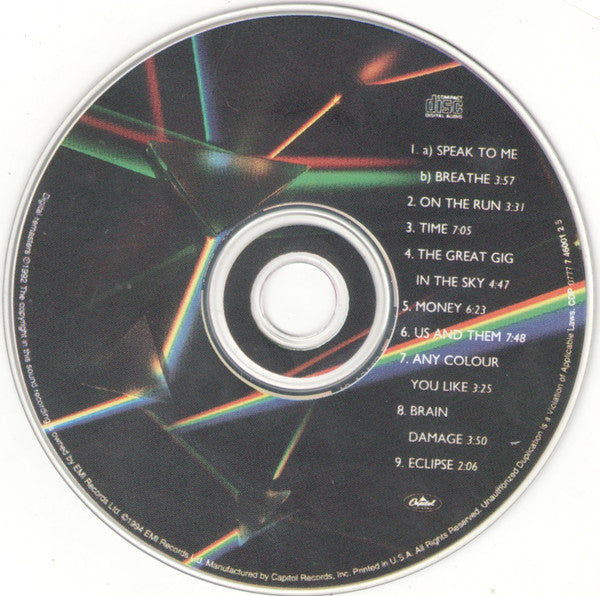 Pink Floyd : Dark Side Of The Moon (CD, Album, RE, RM)