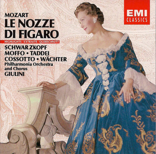 Mozart*, Taddei*, Schwarzkopf*, Moffo*, Cossotto*, Wächter*, Philharmonia Chorus, Philharmonia Orchestra, Carlo Maria Giulini : Le Nozze Di Figaro - Highlights / Extraits / Querschnitt (CD, Club, RM)