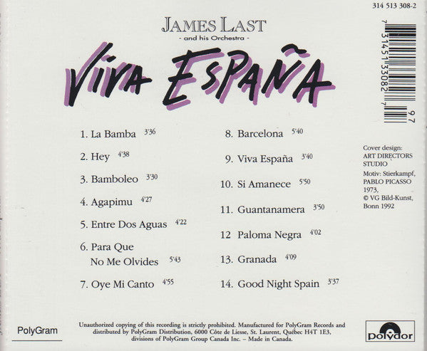 James Last And His Orchestra* : Viva España (CD, Album)