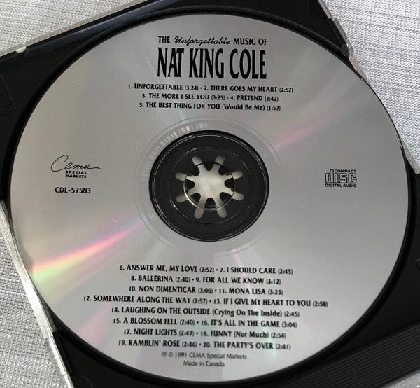Nat King Cole : The Unforgettable Music Of Nat King Cole (CD, Album, Comp)