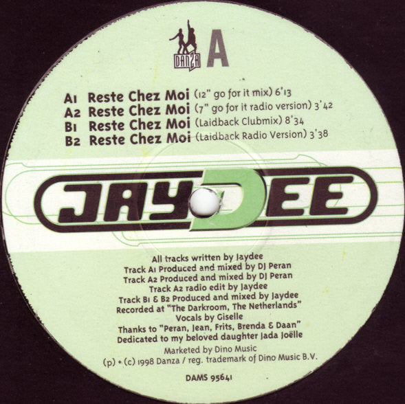 Jaydee : Reste Chez Moi (12", Maxi)
