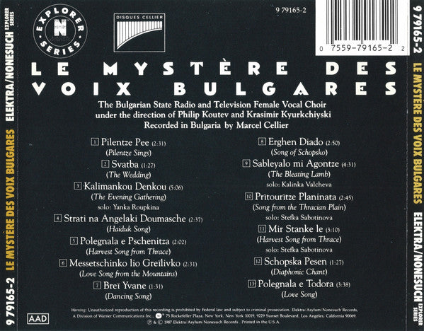 Le Mystère Des Voix Bulgares : Le Mystère Des Voix Bulgares (CD, Album, RE)
