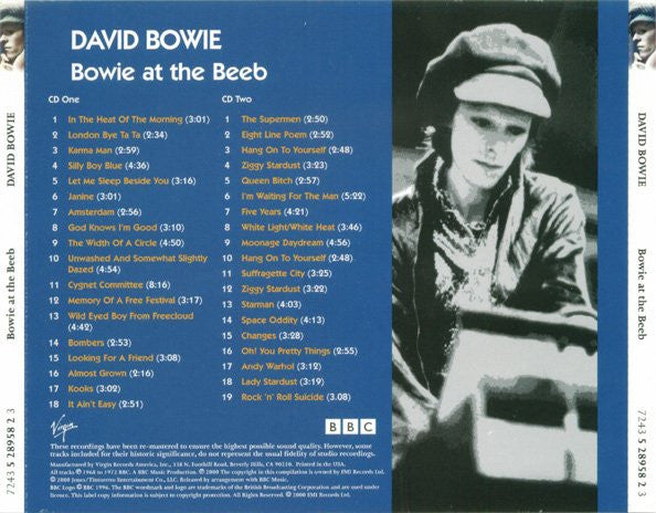 David Bowie : Bowie At The Beeb (2xCD + CD + Box, Ltd, Sli)