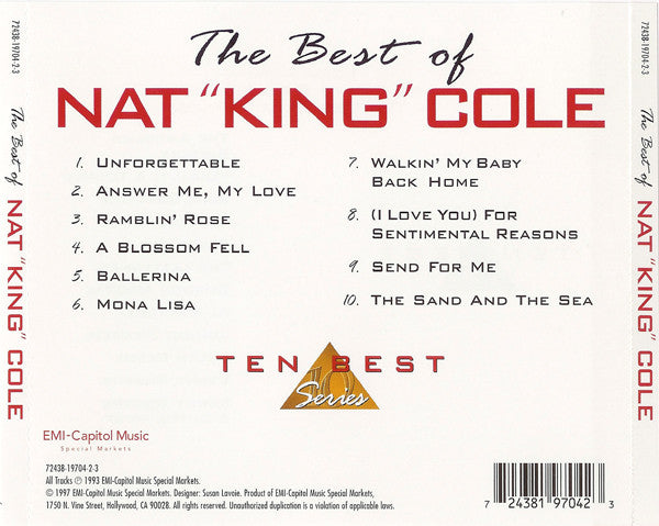 Nat King Cole : The Best Of Nat "King" Cole (CD, Comp)