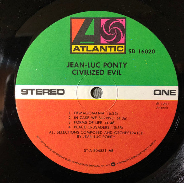Jean-Luc Ponty : Civilized Evil (LP, Album, AR )