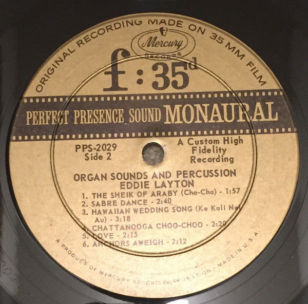 Eddie Layton : Organ Sounds And Percussion (LP, Mono)
