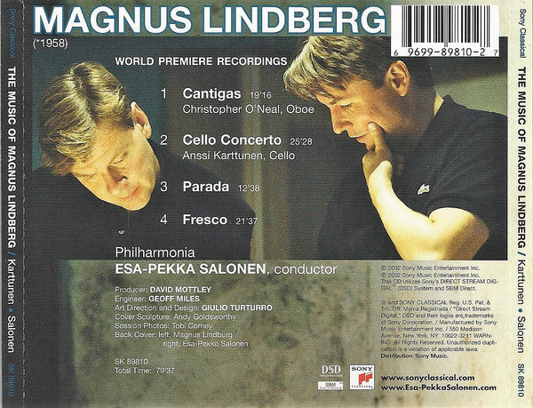 Magnus Lindberg – Anssi Karttunen, Philharmonia*, Esa-Pekka Salonen : The Music Of Magnus Lindberg (Cantigas / Cello Concerto / Parada / Fresco) (CD, Album)