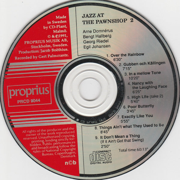 Arne Domnerus Group* : Jazz At The Pawnshop 2 (CD, Album)