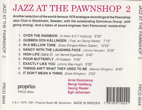 Arne Domnerus Group* : Jazz At The Pawnshop 2 (CD, Album)