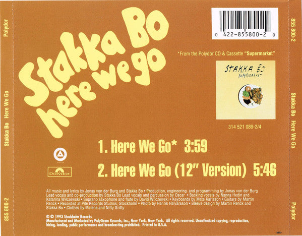 Stakka Bo : Here We Go (CD, Single)