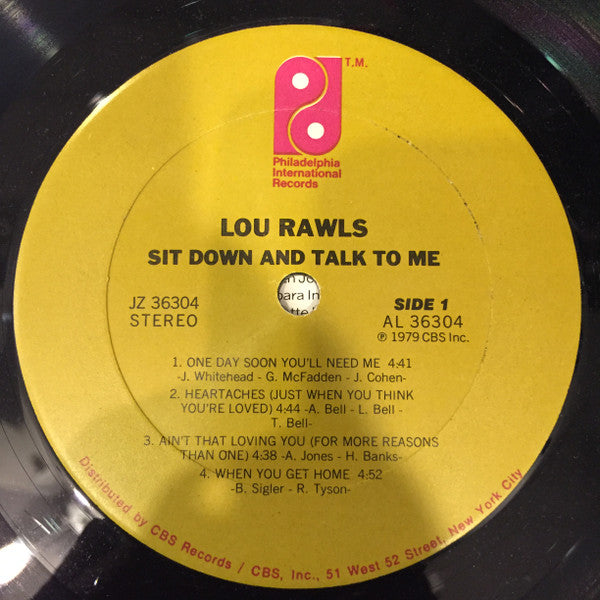 Lou Rawls : Sit Down And Talk To Me (LP, Album, Ter)