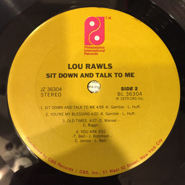 Lou Rawls : Sit Down And Talk To Me (LP, Album, Ter)