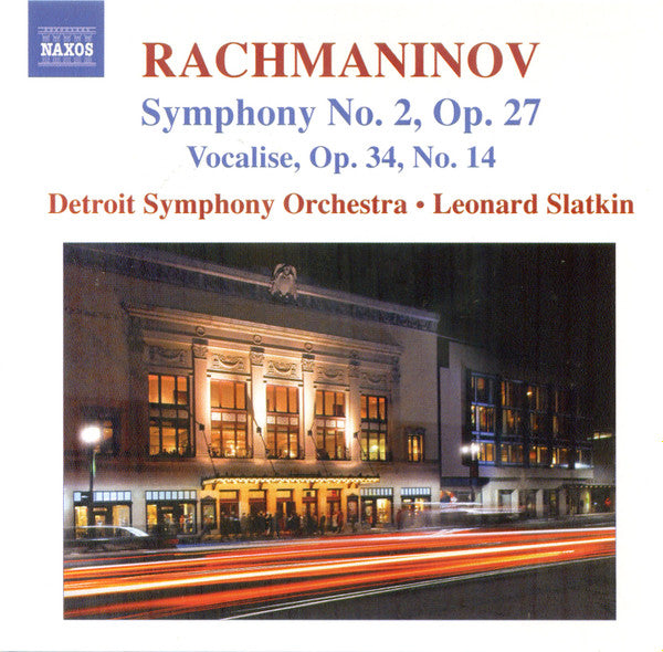 Rachmaninov* / Detroit Symphony Orchestra, Leonard Slatkin : Symphony No. 2 (CD, Album)