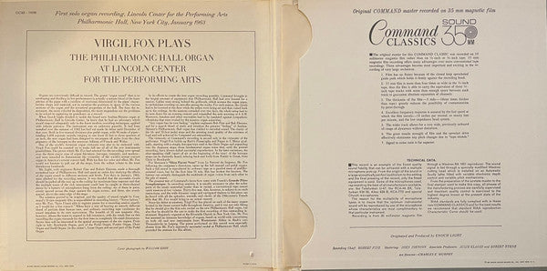 Virgil Fox, Johann Sebastian Bach, Olivier Messiaen, Cesar Franck* : Virgil Fox Plays The Philharmonic Hall Organ At Lincoln Center For The Performing Arts (LP, Gat)