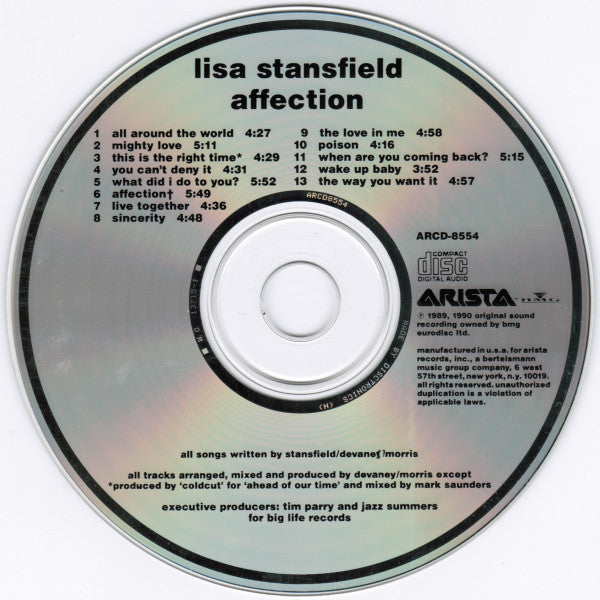 Lisa Stansfield : Affection (CD, Album)