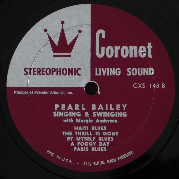 Pearl Bailey with Margie Anderson : Singing & Swinging (LP, Album)