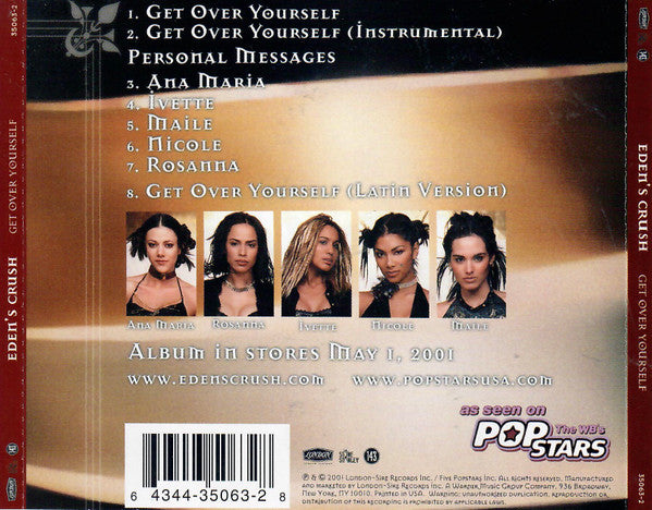 Eden's Crush : Get Over Yourself (CD, Single)