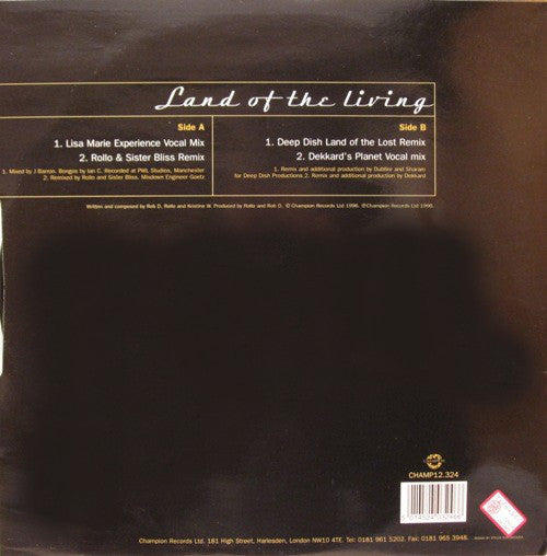 Kristine W : Land Of The Living (12")