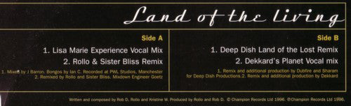 Kristine W : Land Of The Living (12")