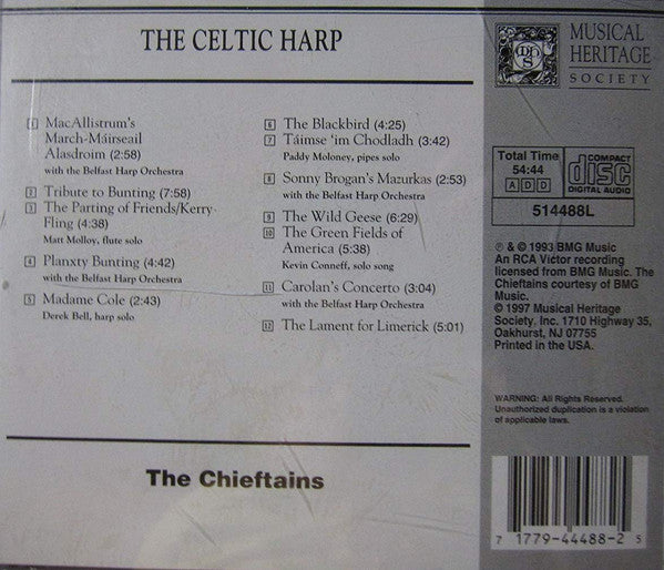 The Chieftains With The Belfast Harp Orchestra : The Celtic Harp: A Tribute To Edward Bunting (CD, Album)