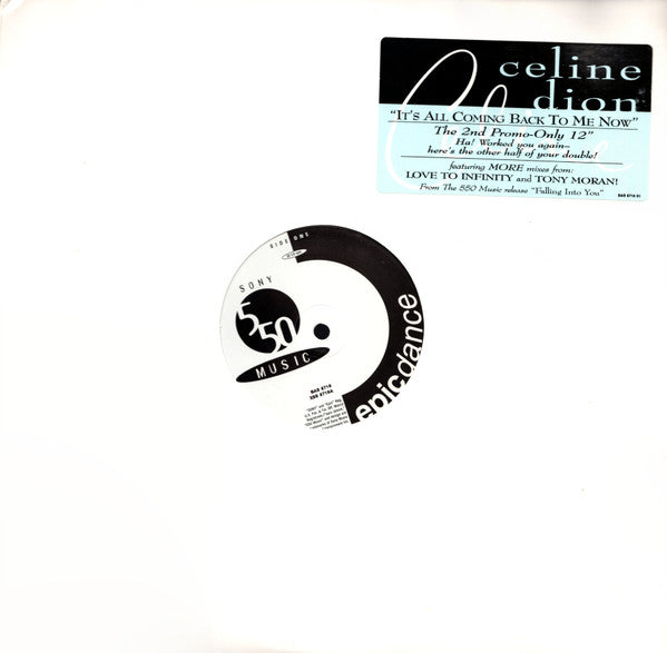 Celine Dion* : It's All Coming Back To Me Now (12", Single, Promo)