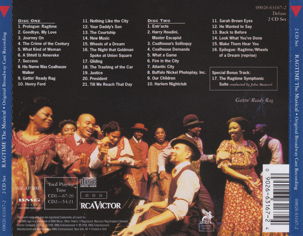 Stephen Flaherty, Lynn Ahrens : Ragtime: The Musical (Original Broadway Cast Recording) (2xCD, Album, RP)