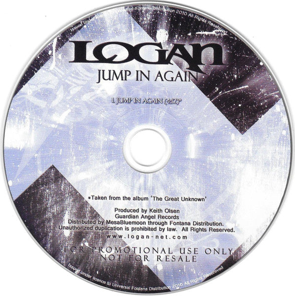 Logan (23) : Jump In Again (CD, Single, Promo)