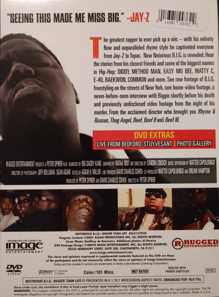 Notorious B.I.G. : NOTORIOUS BIG - BIGGER THAN LIFE (2xDVD)