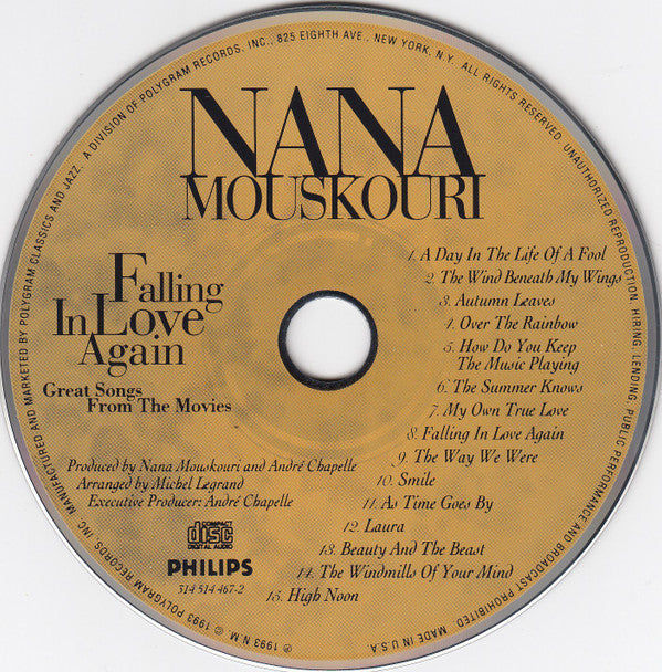 Nana Mouskouri : Falling In Love Again: Great Songs From The Movies (CD, Album)