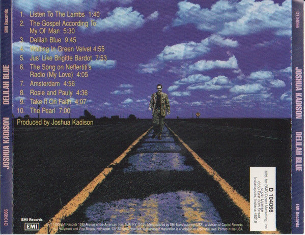 Joshua Kadison : Delilah Blue (CD, Album, Club, BMG)