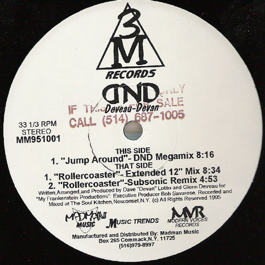 Deveau-Devan : Jump Around / Rollercoaster (12", Promo)