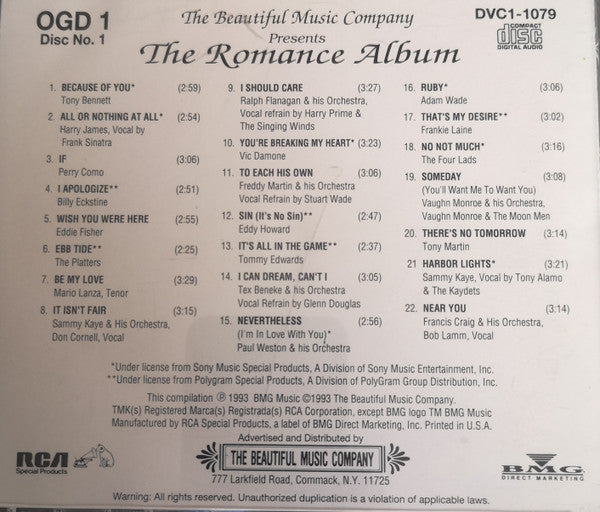Various : The Romance Album (40 Songs Of Love) (2xCD, Comp)