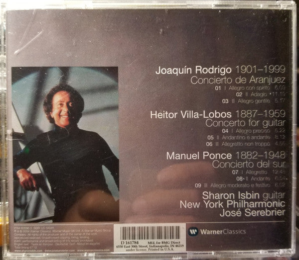 Rodrigo* / Villa-Lobos* / Ponce* - Sharon Isbin, New York Philharmonic, José Serebrier* : Concierto De Aranjuez / Concerto For Guitar / Concierto Del Sur (CD, Club)