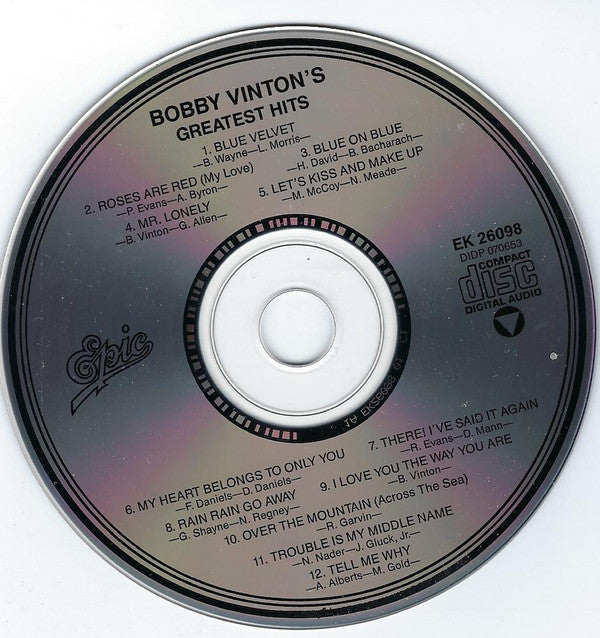 Bobby Vinton : Bobby Vinton's Greatest Hits (CD, Comp, RE)