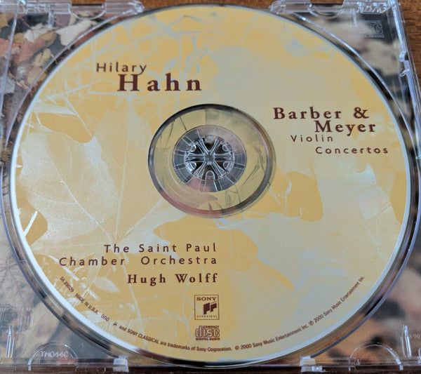 Hilary Hahn - Samuel Barber / Edgar Meyer - The Saint Paul Chamber Orchestra, Hugh Wolff : Barber & Meyer Violin Concertos (CD, Album, Club)