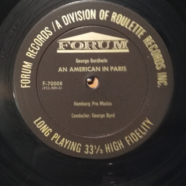 George Gershwin, The Hamburg Pro Musica with Joyce Hatto Conducted By George Byrd : An American In Paris / Rhapsody In Blue (LP, Mono)