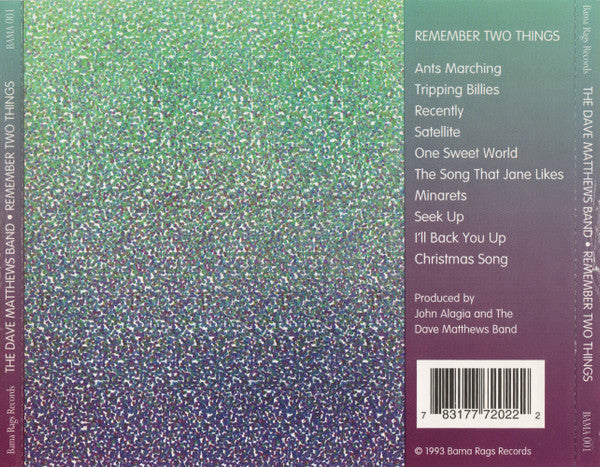 The Dave Matthews Band* : Remember Two Things (CD, Album)
