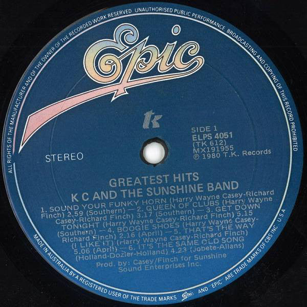 KC & The Sunshine Band : Greatest Hits (LP, Comp)