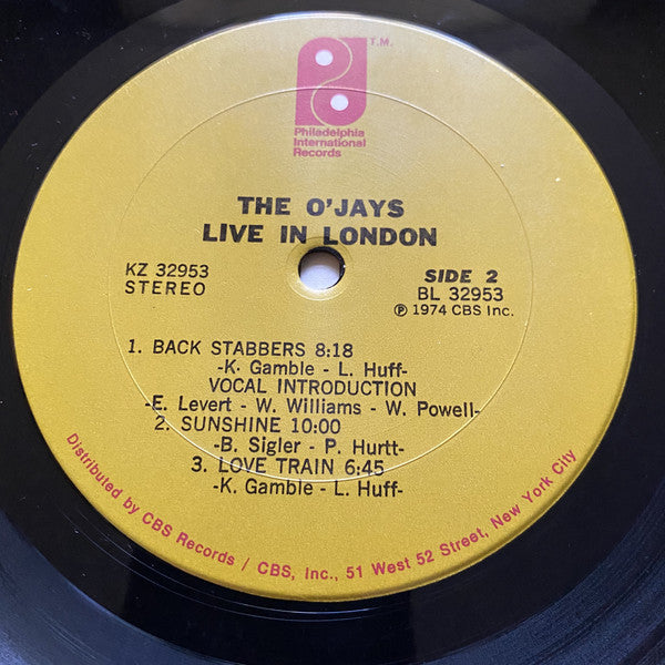 The O'Jays : Live In London (LP, Album)
