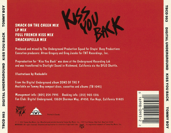 Digital Underground : Kiss You Back (CD, Maxi)