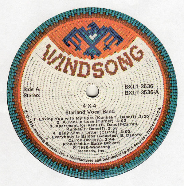 Starland Vocal Band : 4 X 4 (LP, Album)