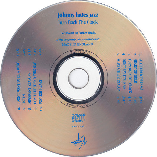 Johnny Hates Jazz : Turn Back The Clock (CD, Album)