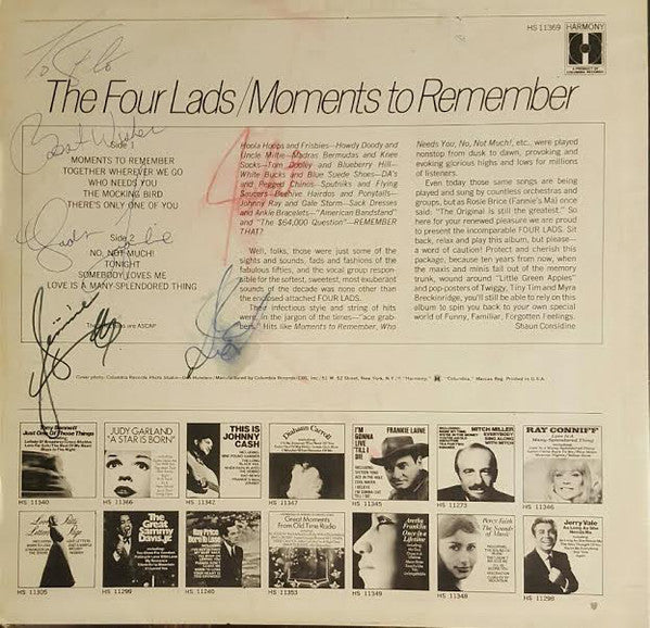 The Four Lads : Moments To Remember (LP)
